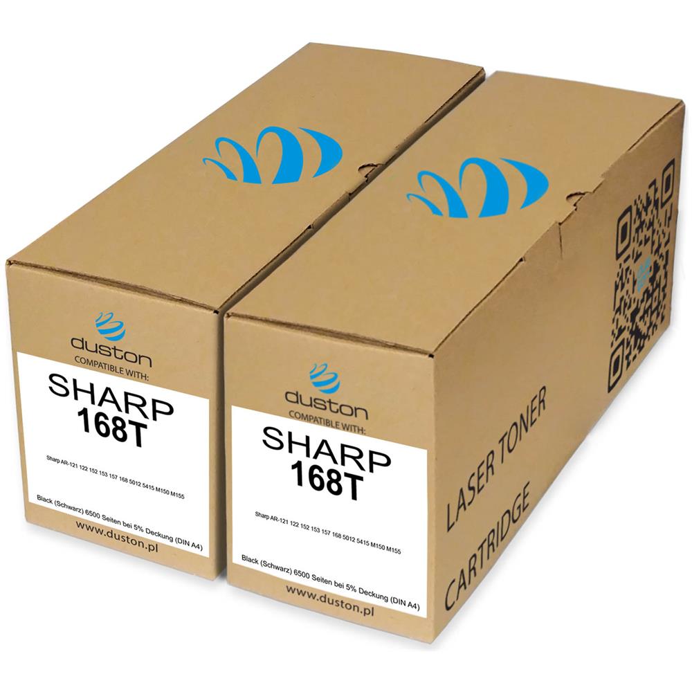 TONER COMPATIBILE - 2x Ar-168t, 168t Negro Compatible Con Sharp Ar 121 156 152 158 - Foto 1