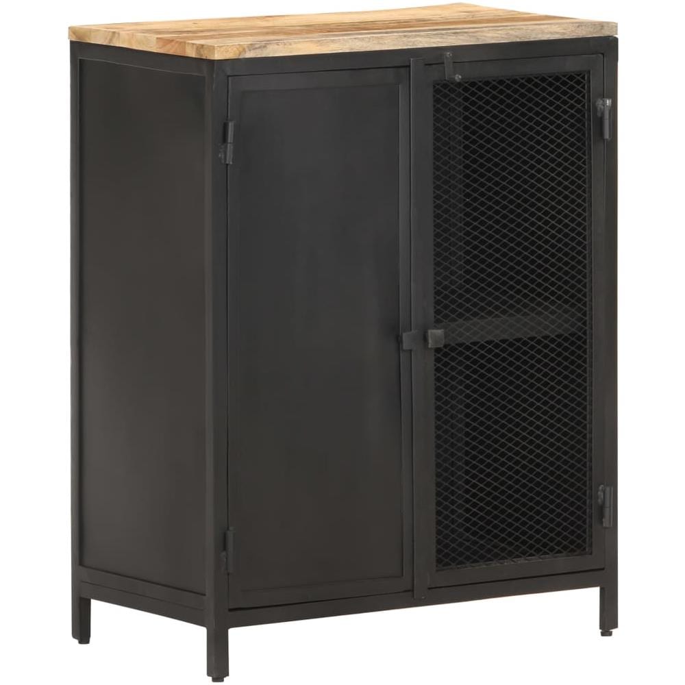 Credenza 60x35x78 Cm In Legno Massello Di Mango Grezzo - Foto 1