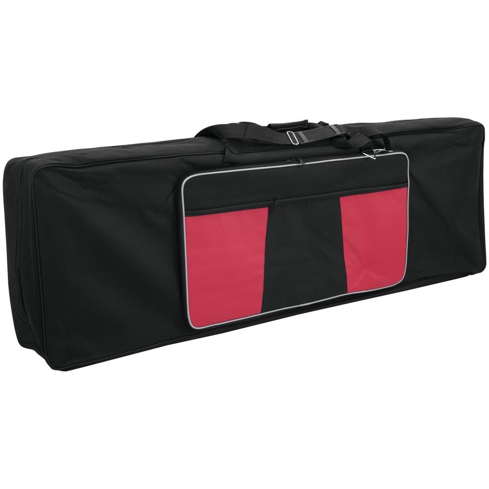 Borsa Per Tastiera Taglia Xl, Nera Con Tasca Laterale Rossa, Poliestere - Foto 1