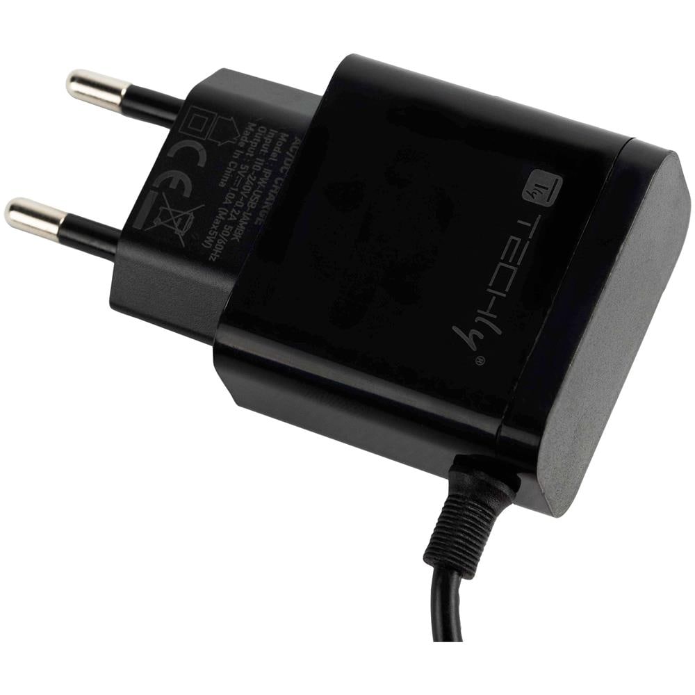 Caricabatterie Alimentatore Micro Usb 5v 2.1a Per Smartphone Tablet Nero - Foto 2