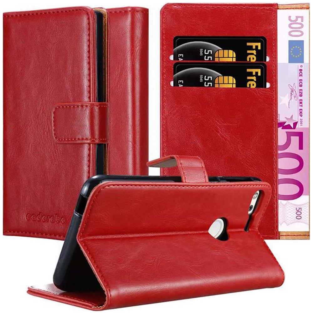 Custodia Compatibile Con Google Pixel In Rosso Vinaccia - Coperchio Protettiva Con Chiusura Magnetica, Funzione Stand E Tasca Per Le Carte - Foto 1