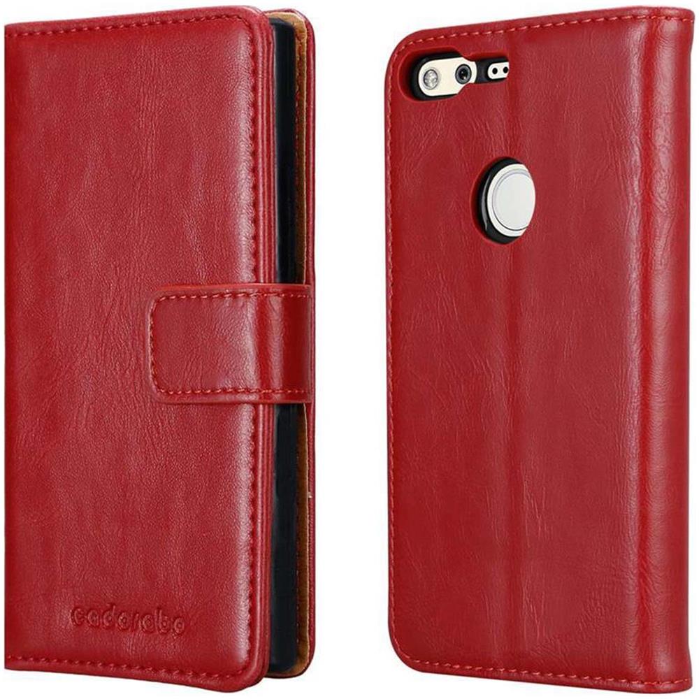 Custodia Compatibile Con Google Pixel In Rosso Vinaccia - Coperchio Protettiva Con Chiusura Magnetica, Funzione Stand E Tasca Per Le Carte - Foto 8