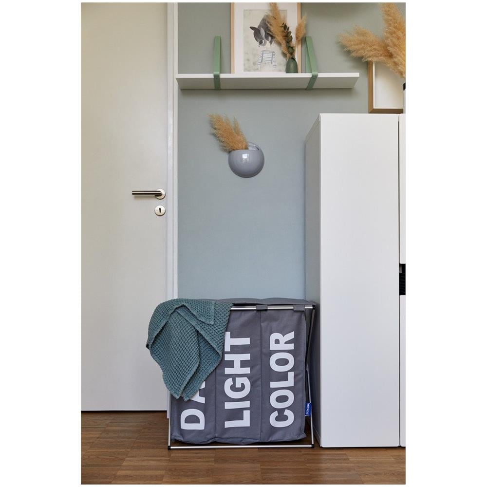 Cestino A Tre Camere Per Biancheria Intima Sporca, Contenitore Portabiancheria Pieghevole Trio Top - 57 X 57 X 38, - Foto 7