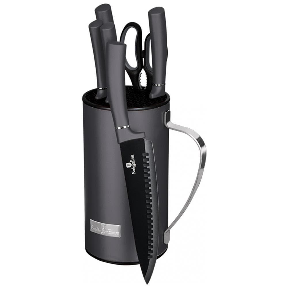 Bh-2600 Set Di Coltelli In Acciaio Inossidabile Da 7 Pezzi Con Supporto - Foto 1
