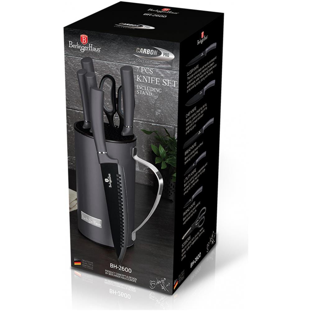 Bh-2600 Set Di Coltelli In Acciaio Inossidabile Da 7 Pezzi Con Supporto - Foto 2