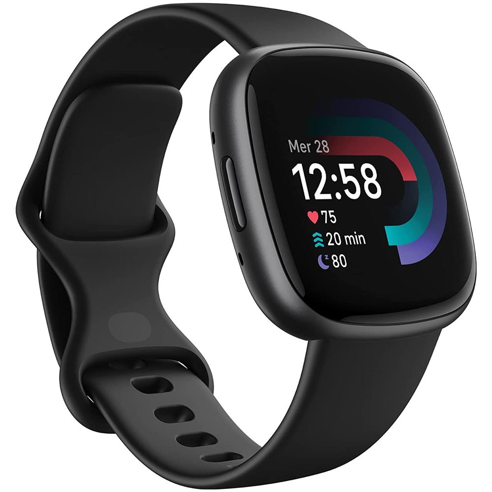 Smartwatch Versa 4 Impermeabile 5ATM Display Touch Bluetooth / NFC per Fitness con Contapassi e Cardiofrequenzimetro S / L Nero - Foto 1