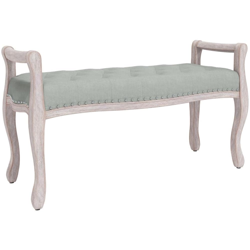 Panca Grigio Chiaro 110x45x60 Cm In Velluto - Foto 2