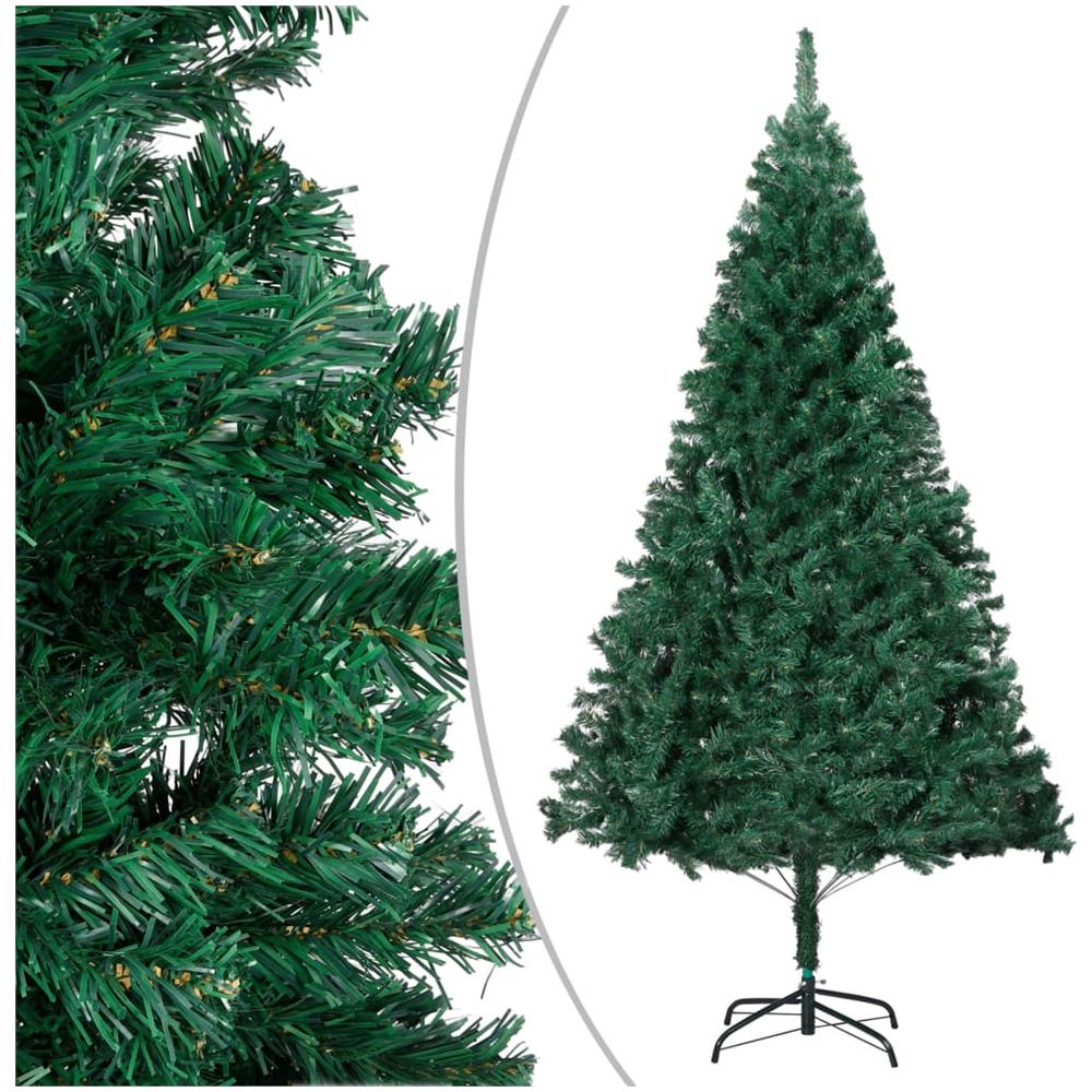 Albero Di Natale Preilluminato Con Palline Verde 240 Cm Pvc - Foto 2