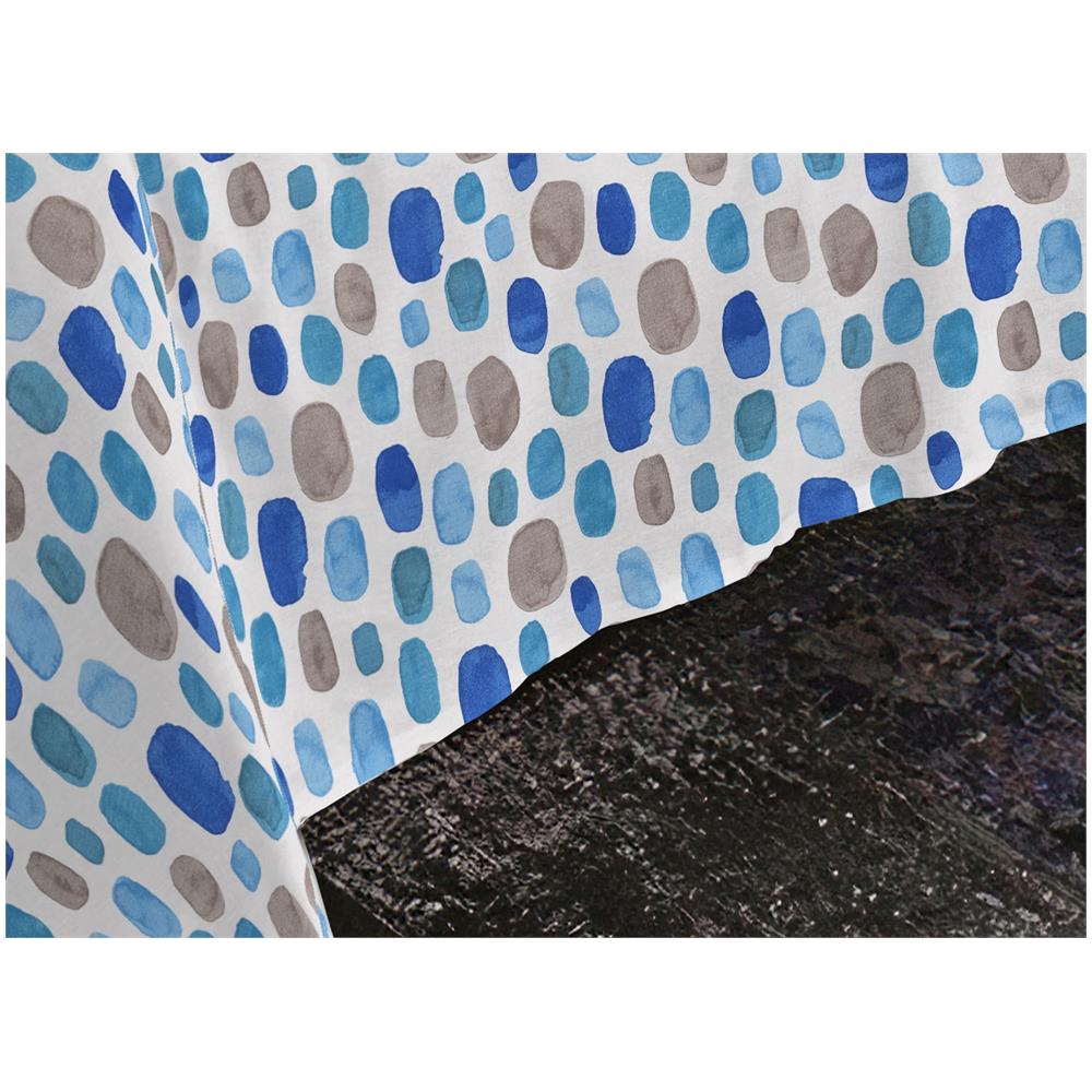 Completo Lenzuola Letto Camera In 100% Cotone Made Italy Vari Disegni Rp 2 Piazze Summer Blu - Foto 5