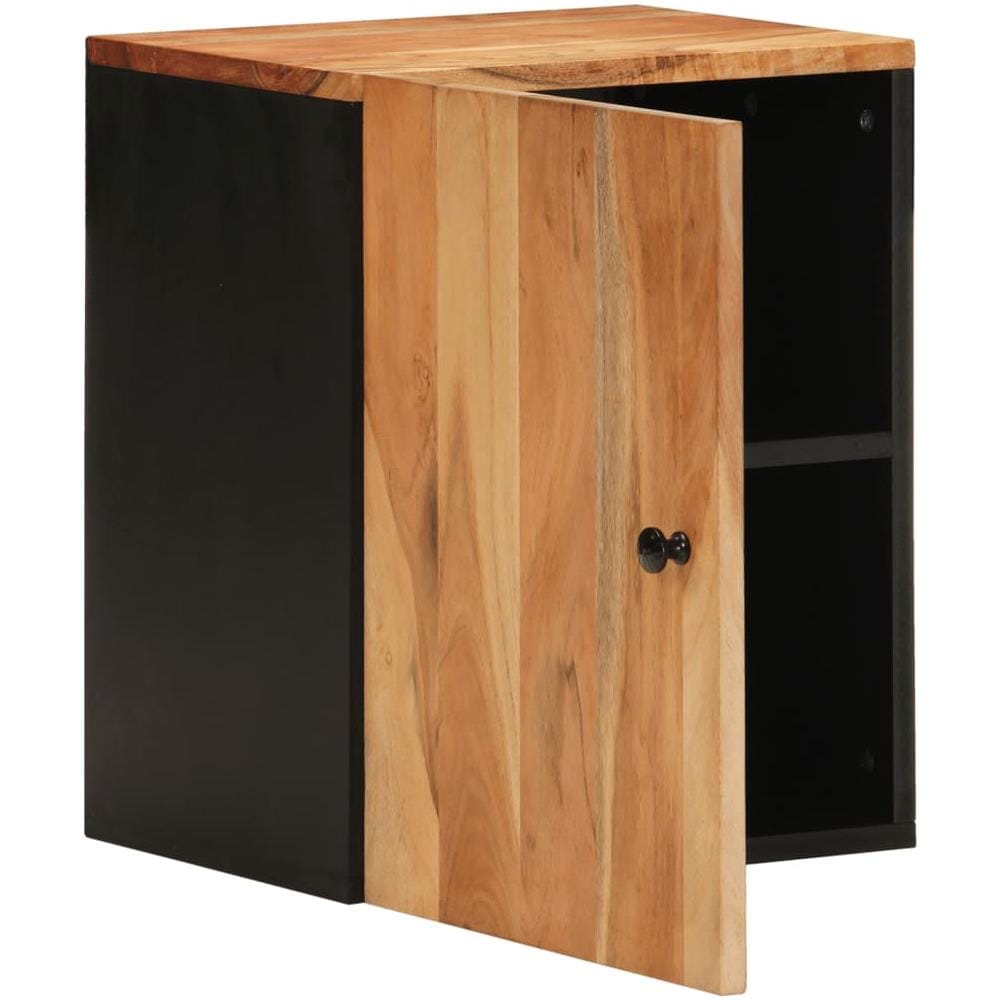 Mobile Da Bagno A Parete 38x33x48cm In Legno Massello Di Acacia - Foto 3