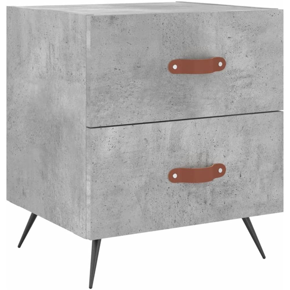 Comodino Grigio Cemento 40x35x47,5 Cm In Legno Multistrato - Foto 2