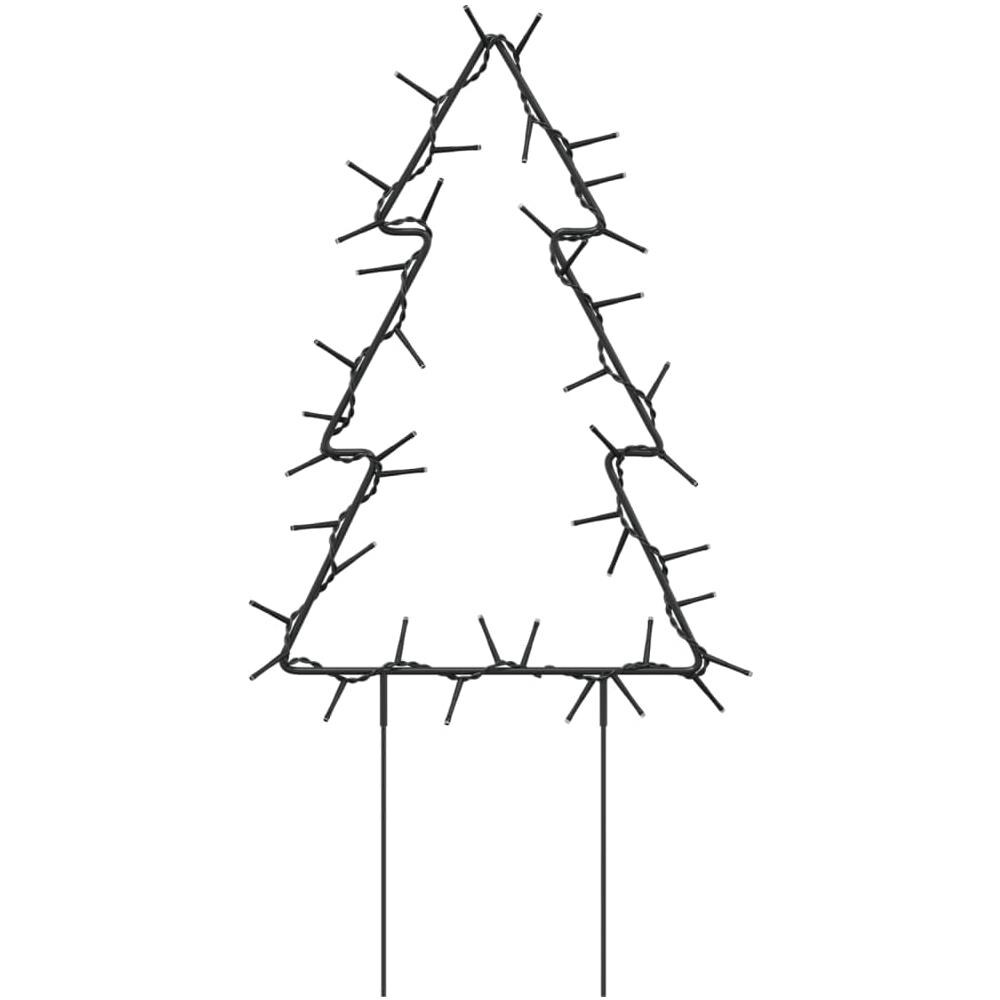 Decorazioni Luminose Natalizie Picchetti 3pz Albero 50led 30cm - Foto 2