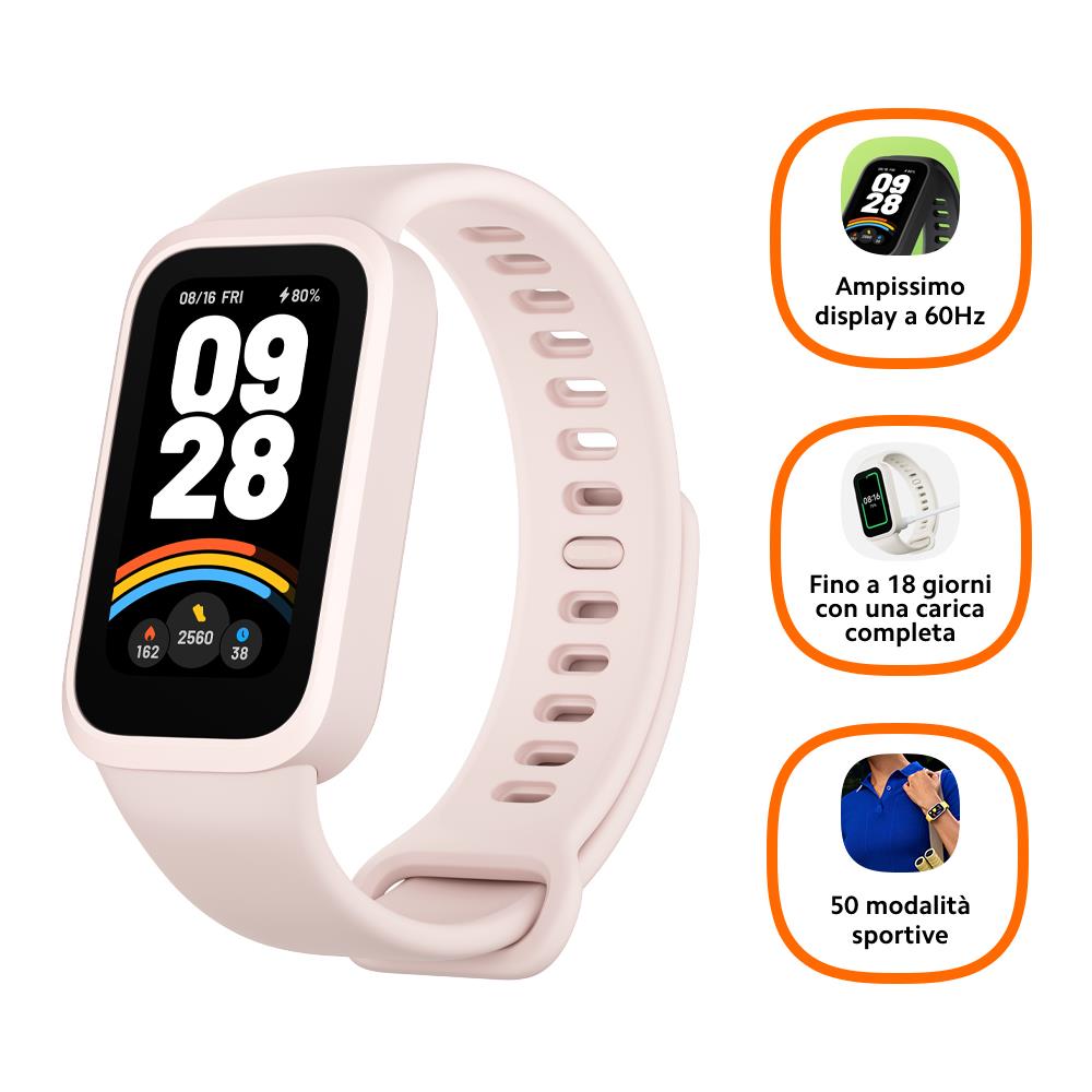 Smartwatch Band 9 Impermeabile 5 ATM Display 1.47" Bluetooth Rosa - Foto 1