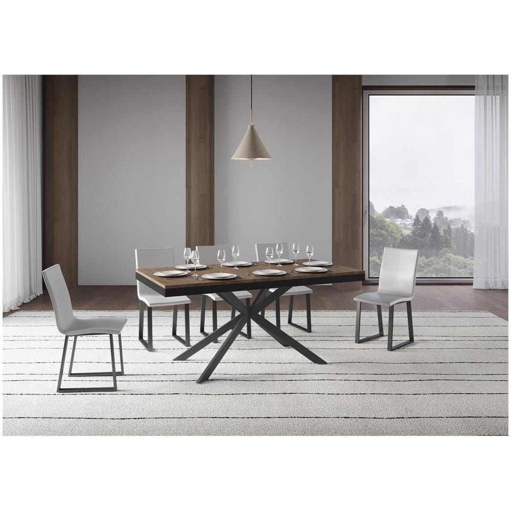 Tavolo allungabile 90x180/440 cm Plaker Evolution noce telaio antracite - Foto 2