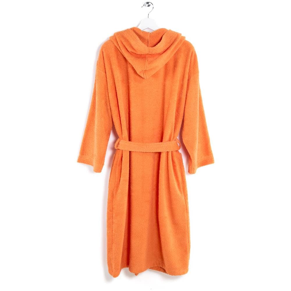 Accappatoio Con Cappuccio Spugnissima Minorca Junior In Cotone Colore Arancio Misura 8-10 Anni - Foto 2