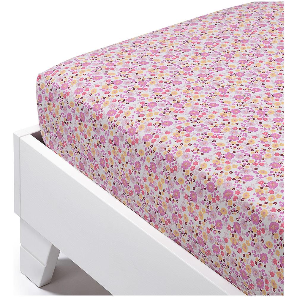 Lenzuolo Inferiore Provenza In Cotone Colore Rosa Misura Singolo - Foto 1