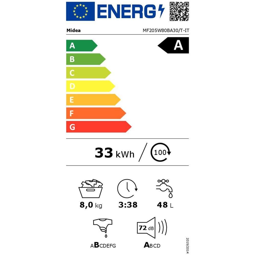 Lavatrice MF205 Serie 205, Carica Frontale 8 kg, classe energetica A - Foto 2