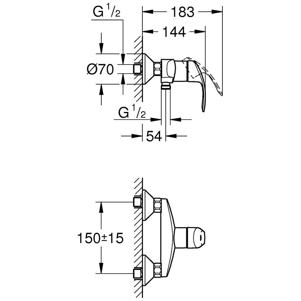 Eurosmart Miscelatore Monocomando per Doccia - Foto 2