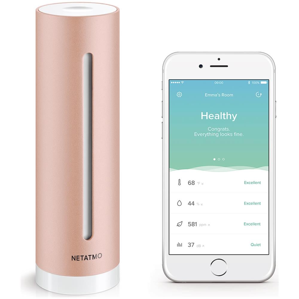 Healthy Home Coach Misuratore Intelligente della Qualità dell'Aria Colore Rose Gold - Foto 1