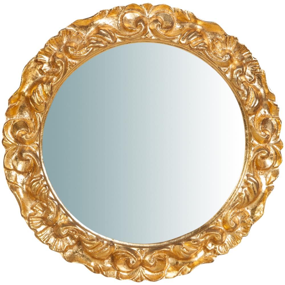 Specchiera Da Parete In Legno Finitura Foglia Oro Anticato Made In Italy L40xpr3xh40 Cm - Foto 1