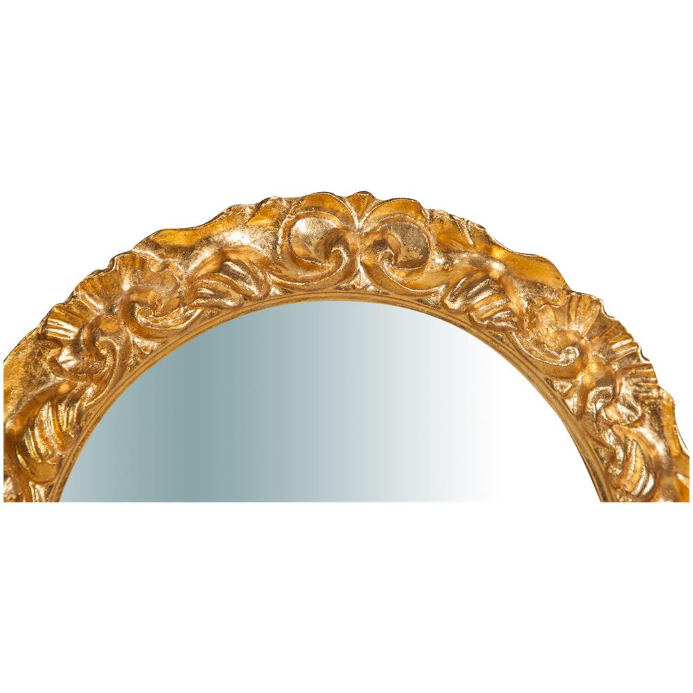 Specchiera Da Parete In Legno Finitura Foglia Oro Anticato Made In Italy L40xpr3xh40 Cm - Foto 2