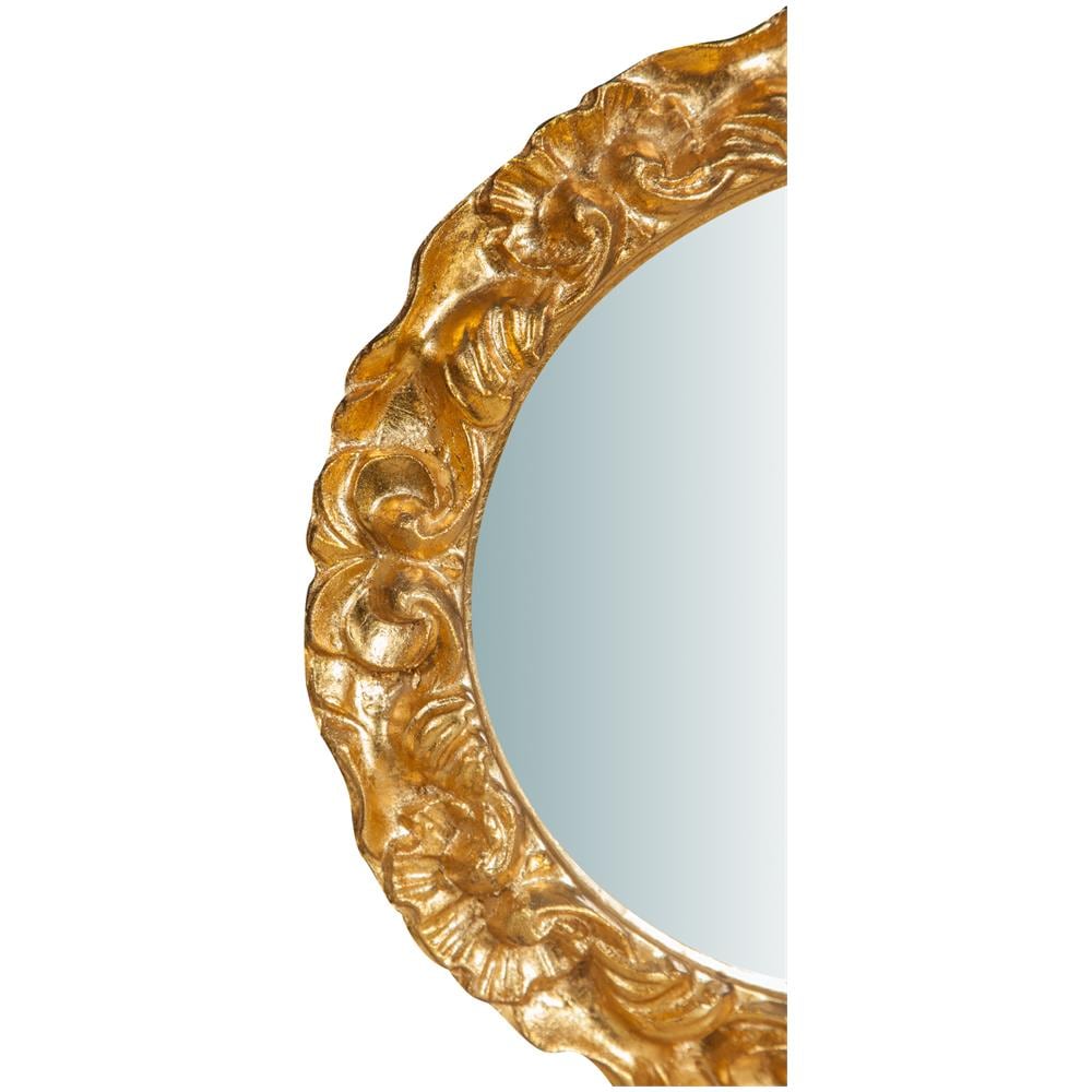 Specchiera Da Parete In Legno Finitura Foglia Oro Anticato Made In Italy L40xpr3xh40 Cm - Foto 3