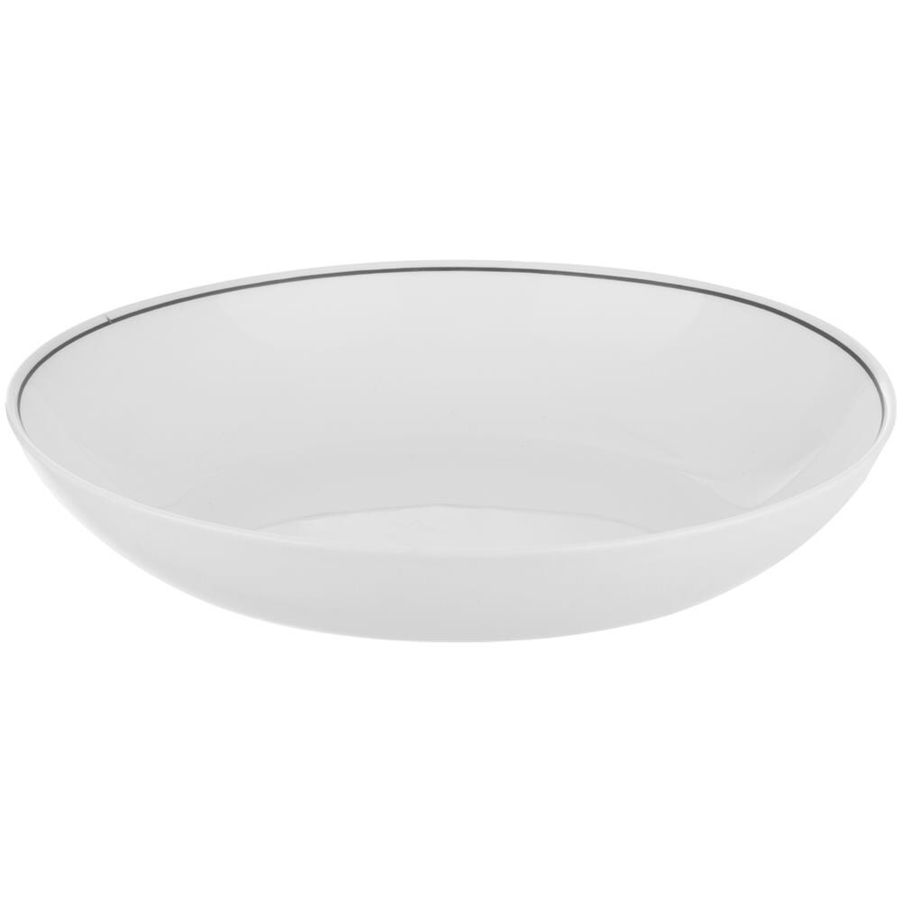 Piatto fondo White Moon nn vetro opalino