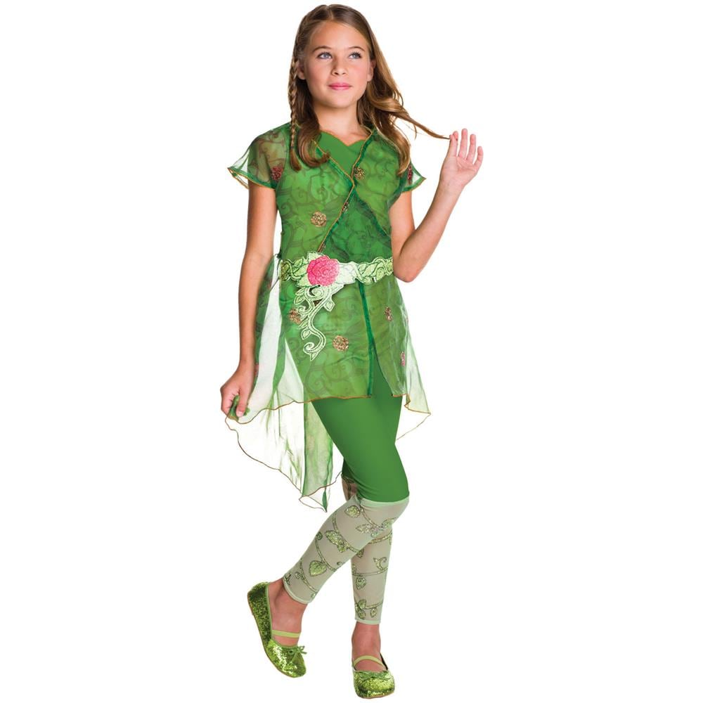 Costume Lusso Poison Ivy Dc Super Hero Girls Bambina - Taglia: 3/4 Anni (104 Cm) - Foto 1
