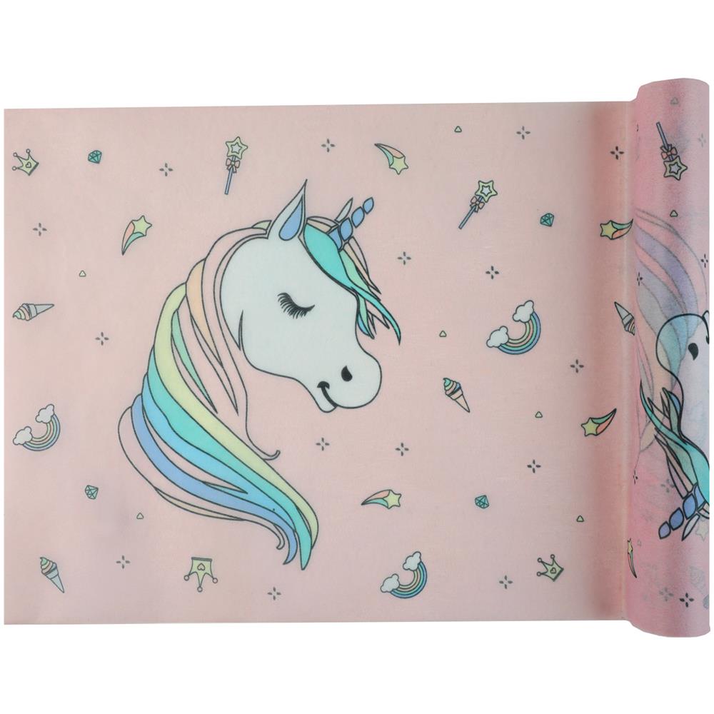 Santex - Runner Da Tavola Tnt Rosa Unicorno - Foto 1