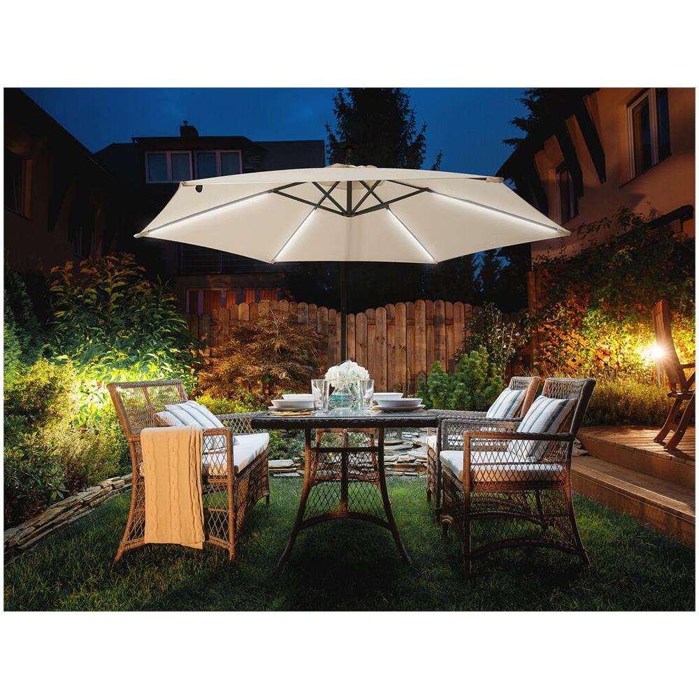 Ombrellone A Sbalzo Led 285 Cm Corval Beige - Foto 2