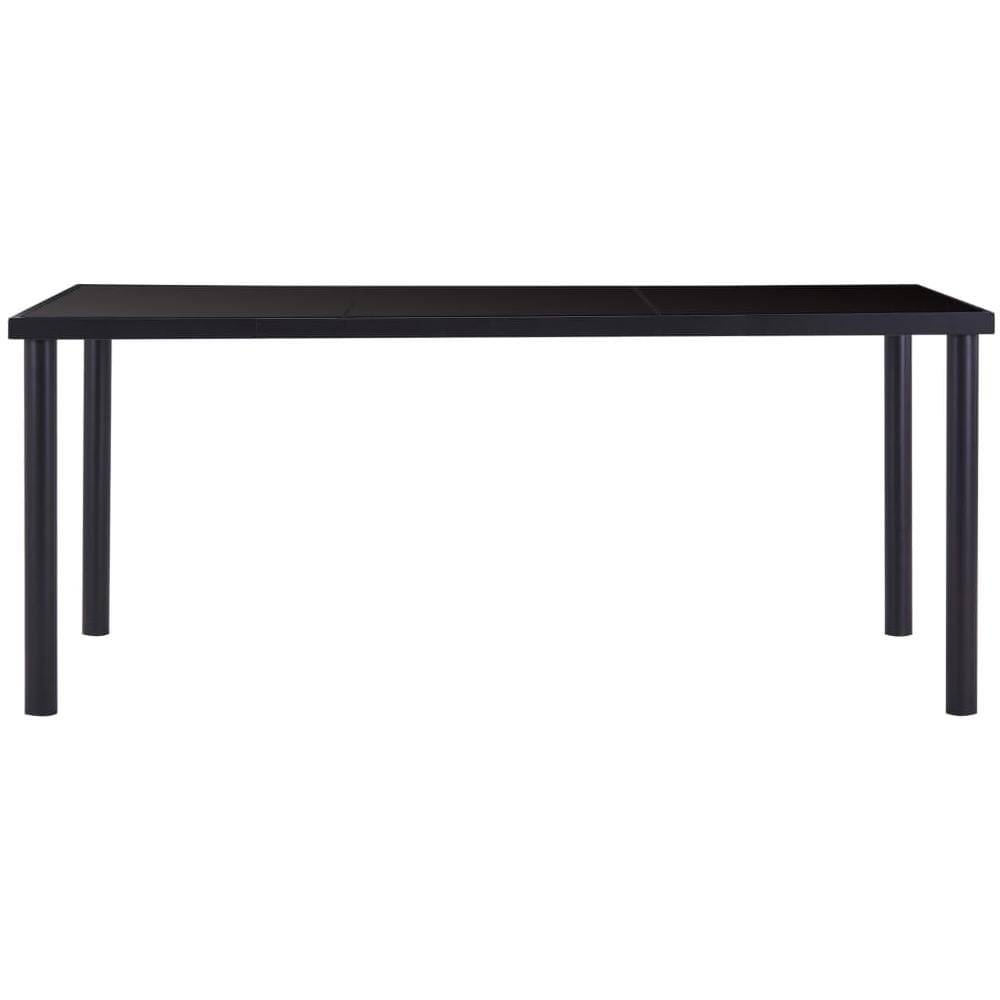 Tavolo Da Pranzo Nero 180x90x75 Cm In Vetro Temperato - Foto 2