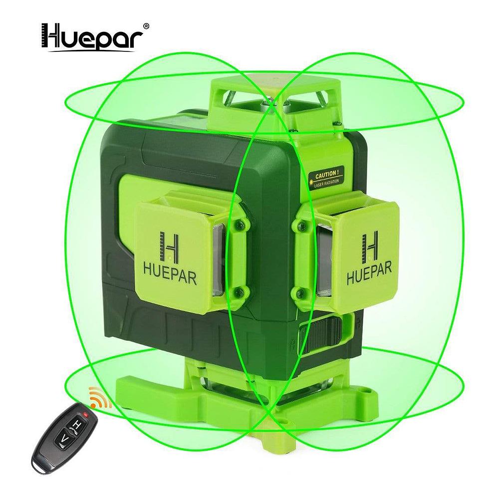 904dg 16 Linee 3d Di Livello 360 ° Laser, 16 Linee Autolivellante Fascio Verde, 4 X 360 ° Livellamento Orizzontale E Verticale, Con Telecomando E La Batteria Agli Ioni Di Litio Per Il Pavimento - Foto 1