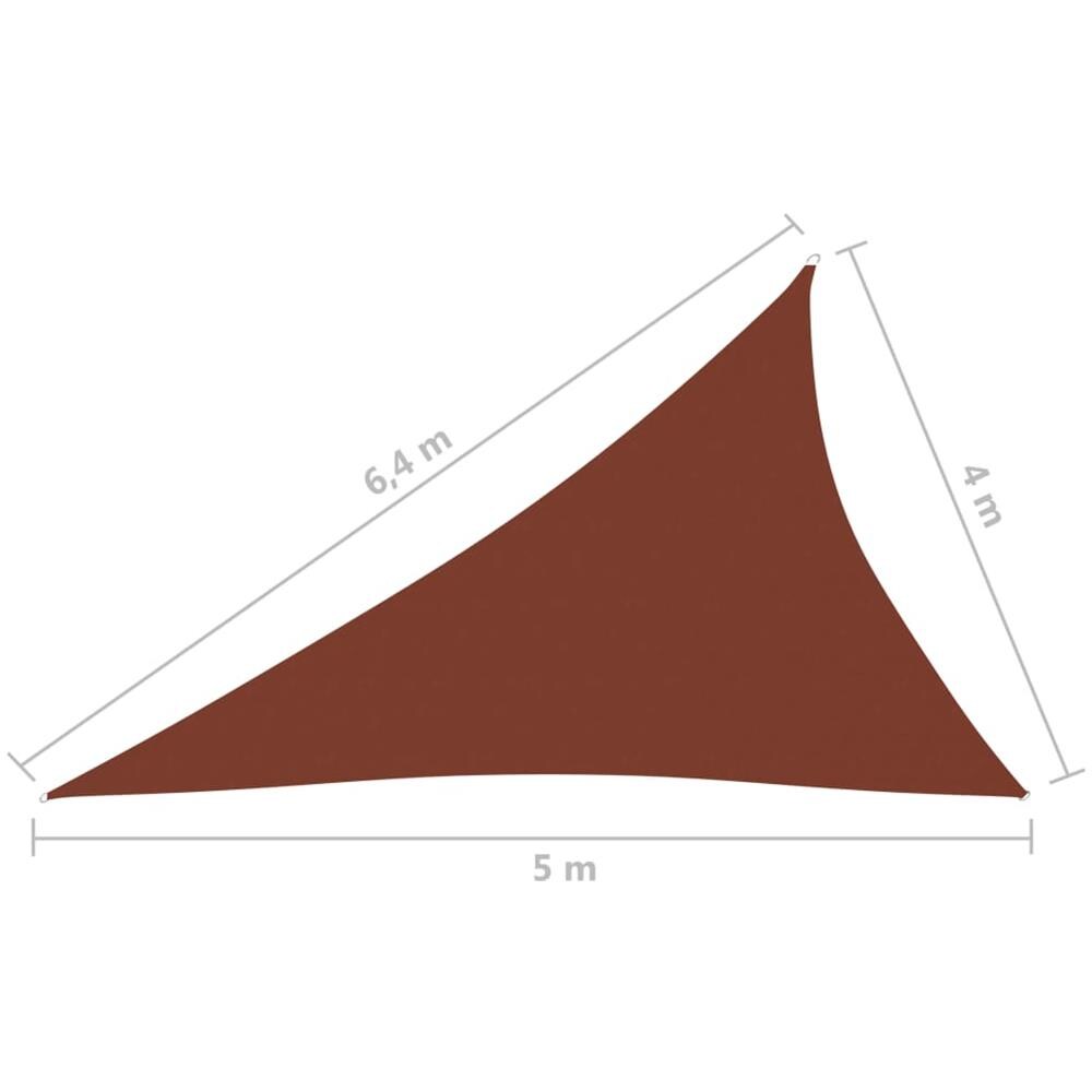 Parasole a Vela Oxford Triangolare 4x5x6,4 m Terracotta - Foto 6