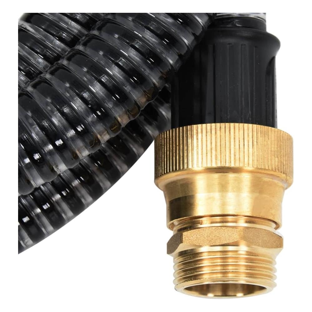 Tubo di Aspirazione con Connettori in Ottone 20 m 25 mm Nero - Foto 2