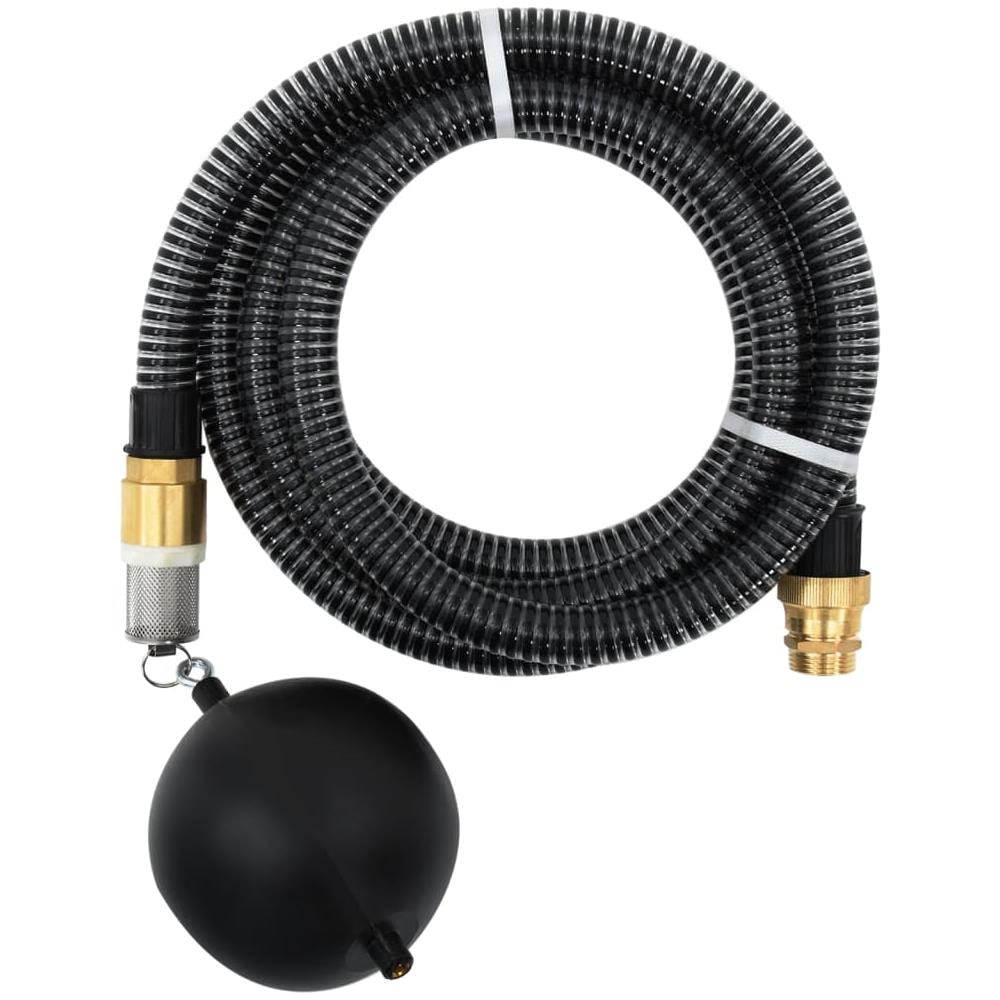 Tubo di Aspirazione con Connettori in Ottone 20 m 25 mm Nero - Foto 1