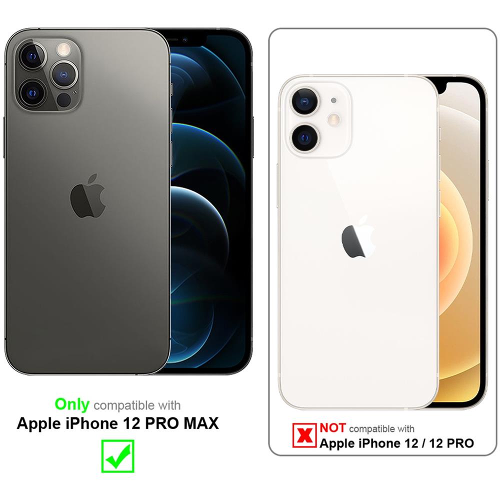 Custodia Compatibile Con Apple Iphone 12 (6,7"" Zoll) In Rosso Mela - Coperchio Protettiva Con Chiusura Magnetica, Funzione Stand E Tasca Per Le Carte - Foto 2