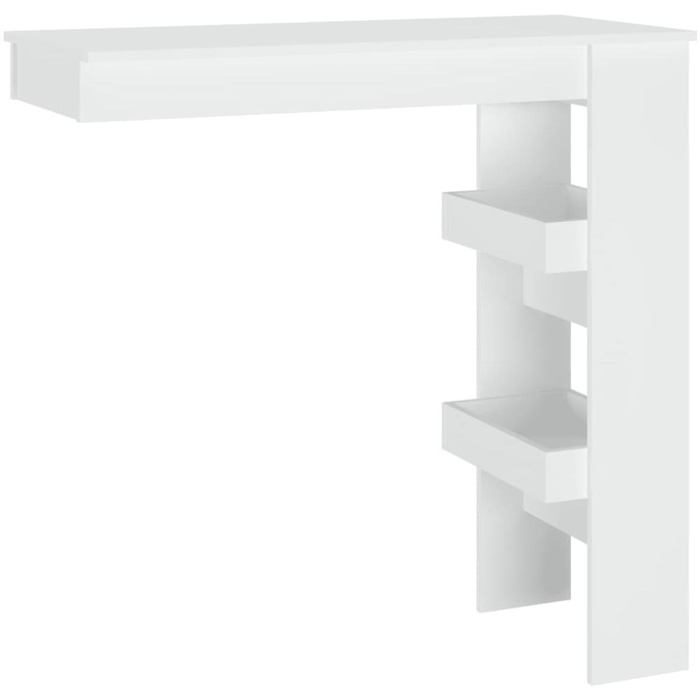 Bancone Da Muro Bianco 102x45x103,5 Cm In Legno Compensato - Foto 2
