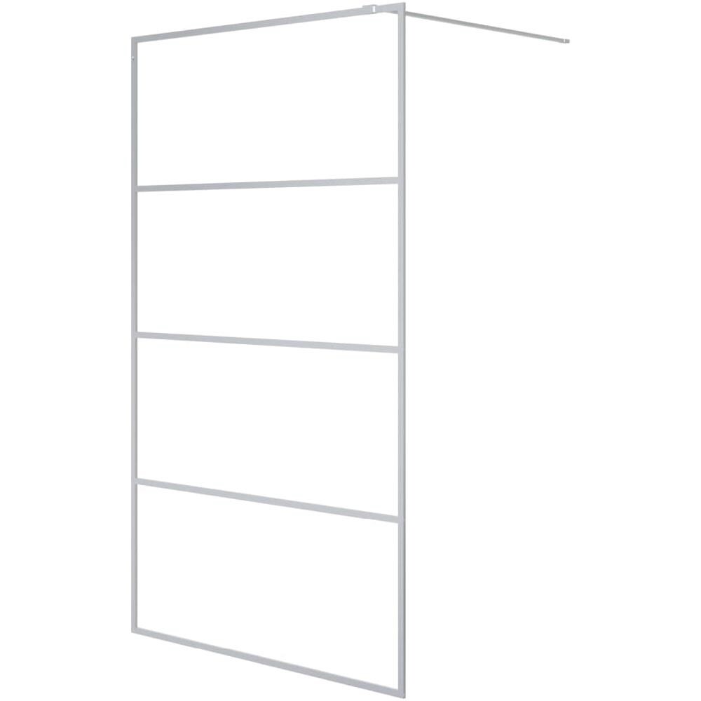 Parete Doccia Walk In Argento 115x195 Cm Vetro Trasparente Esg - Foto 2