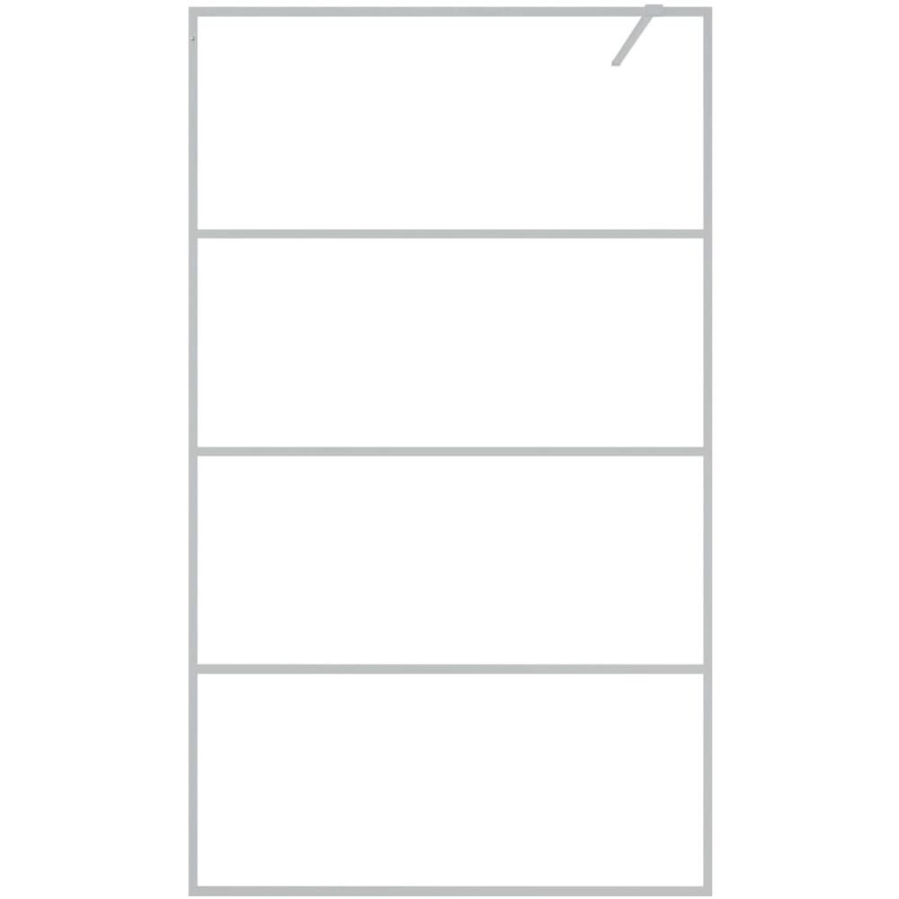 Parete Doccia Walk In Argento 115x195 Cm Vetro Trasparente Esg - Foto 3