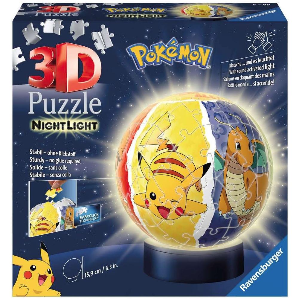 Pokémon 3d Puzzle Nightlight Puzzle Ball (72 Pieces) - Foto 1