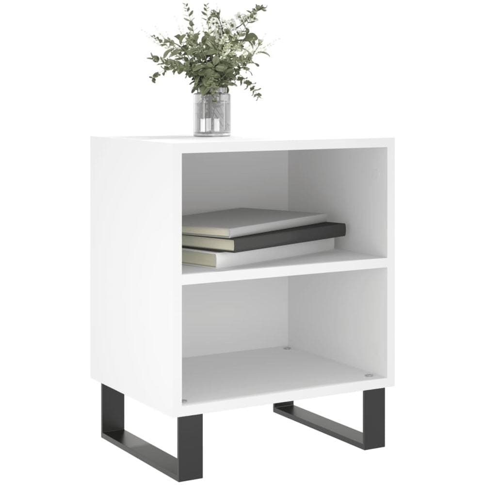 Comodini 2 Pz Bianchi 40x30x50 Cm In Legno Multistrato - Foto 2