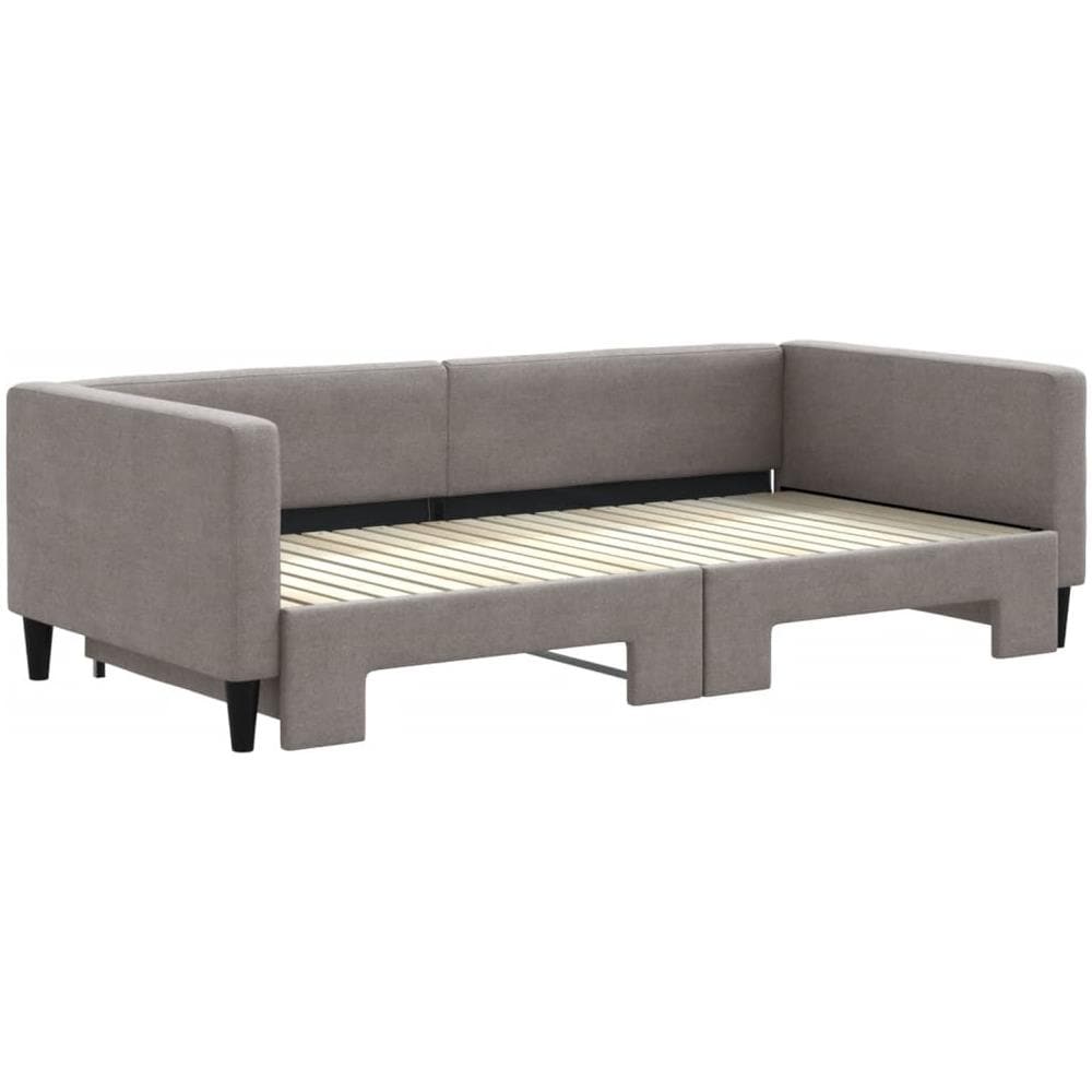 Divano Letto Con Letto Estraibile Tortora 100x200 Cm In Tessuto - Foto 3