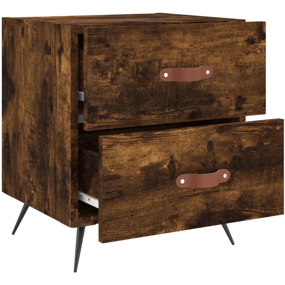 Comodino Rovere Fumo 40x35x47,5 Cm In Legno Multistrato - Foto 3