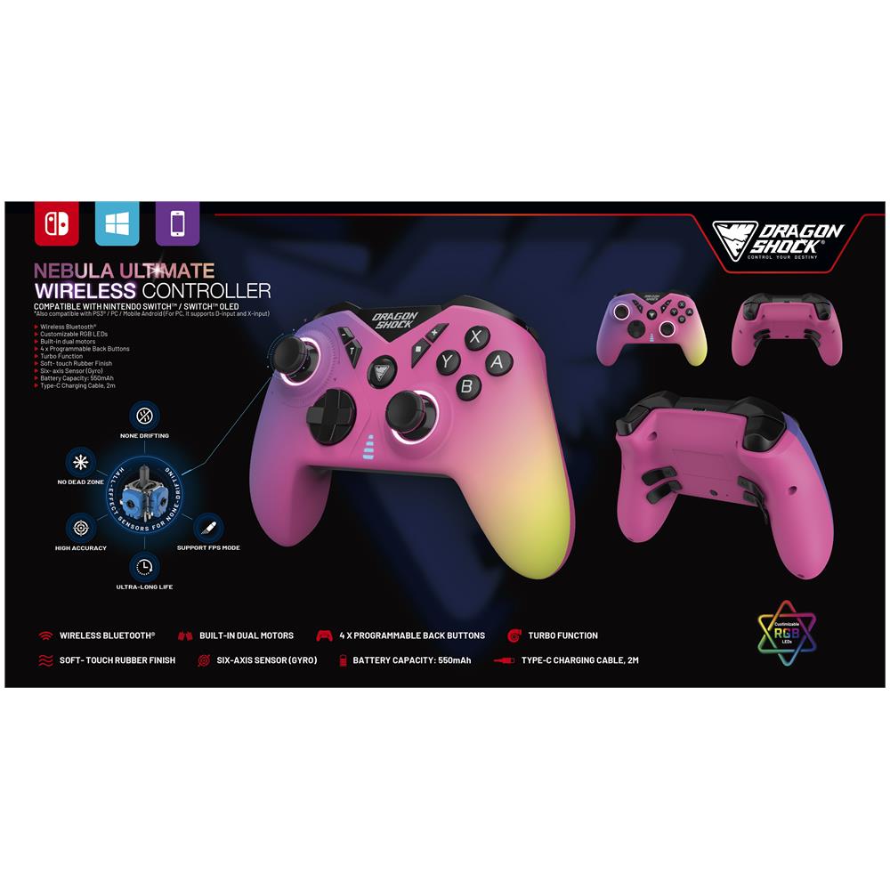 Nebula Ultimate - Controller Wireless Pro Candy Compatibile Con Nintendo Switch - Switch Lite - Switch Oled - Ps3 - Pc - Android - Foto 2