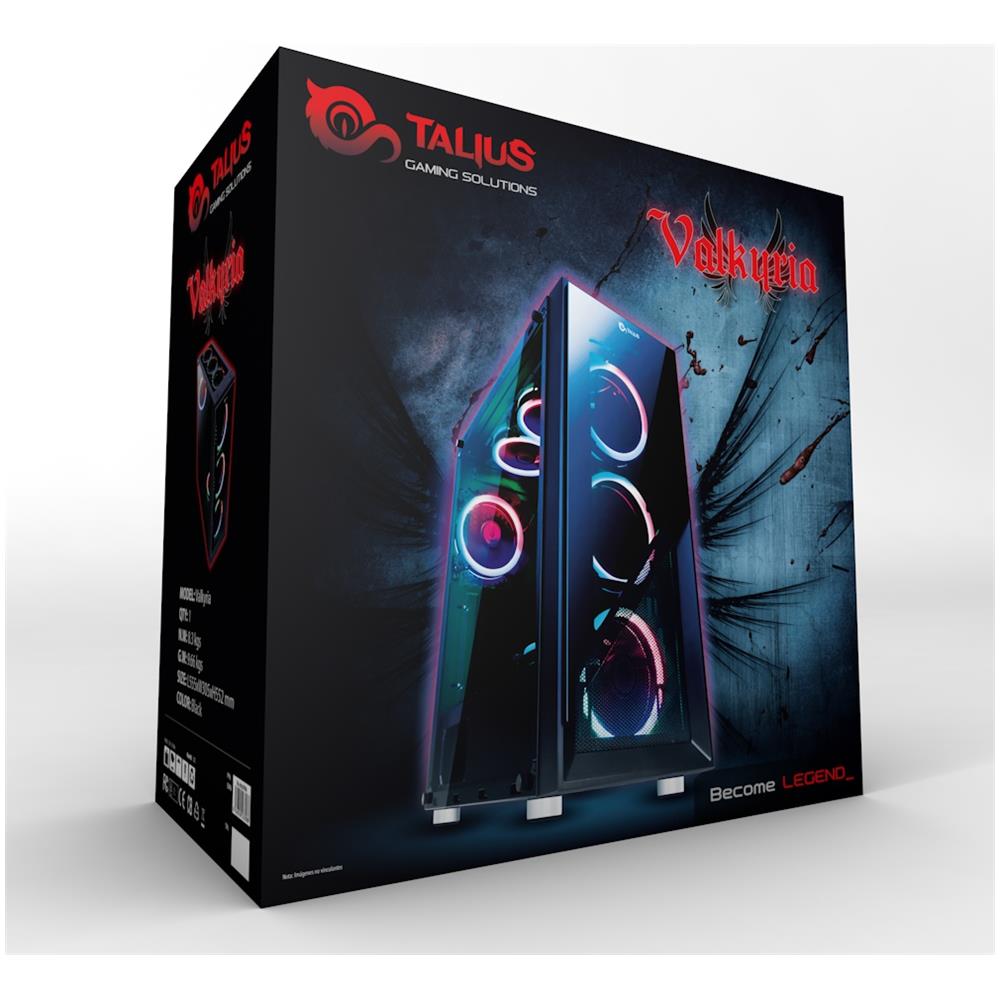 Case Valkyria Midi Tower ATX 2 Porte USB x 3.2 Colore Nero (Finestrato) - Foto 10