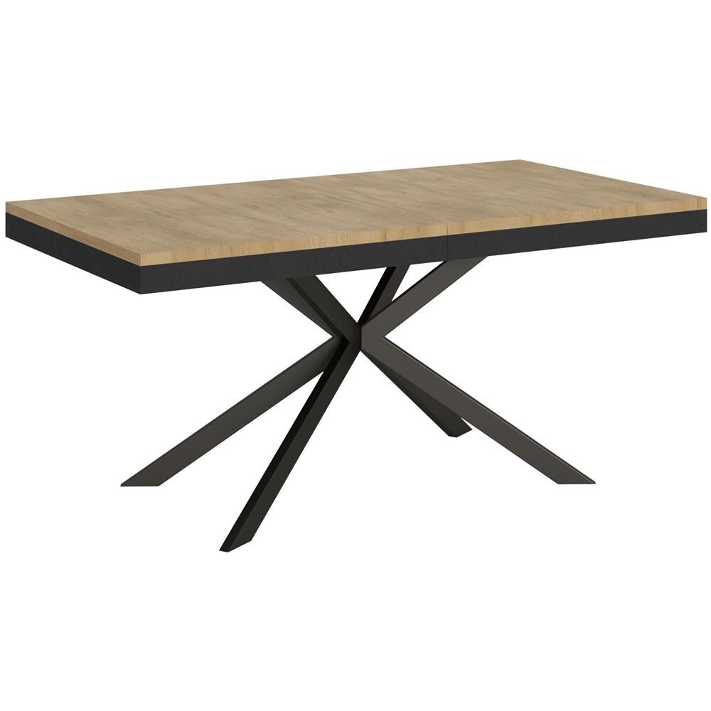 Tavolo allungabile 90x180/440 cm Plaker Evolution quercia natura telaio antracite - Foto 1