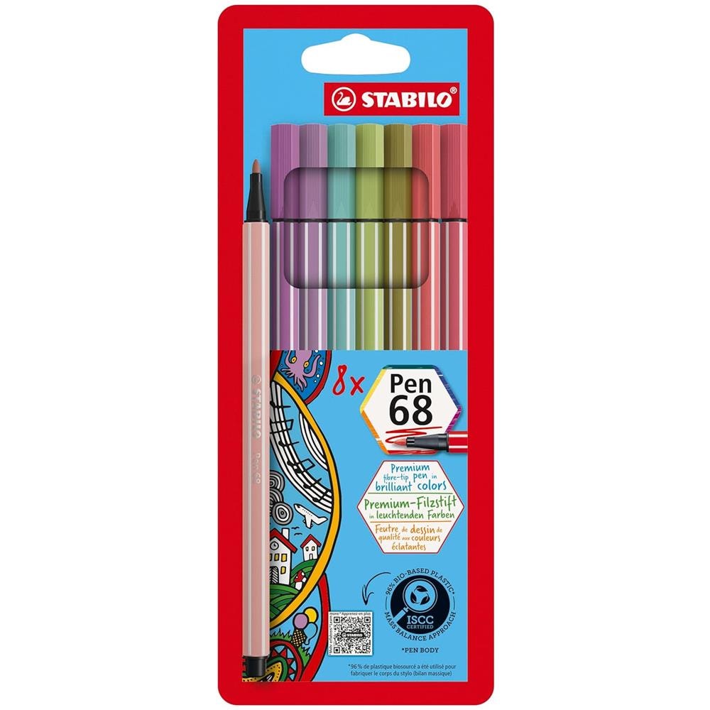 Pen 68 - Pennarello Premium - Astuccio da 8 - New Shades - Colori Assortiti - Foto 1