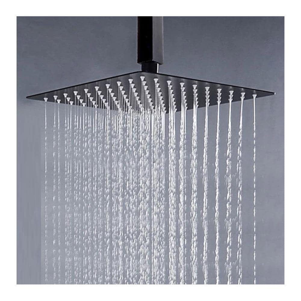 Set miscelatore doccia, Blackswan, tipo M3.9, soffione doccia a soffitto, modello nero opaco, misura 40 cm - Foto 4