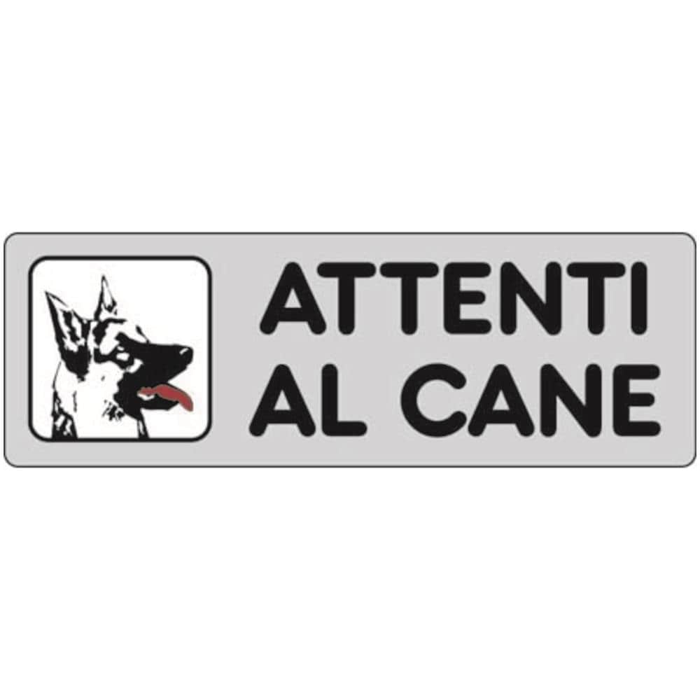 Cartello Adesivo Attenti Al Cane 15x5 Cm - Foto 1