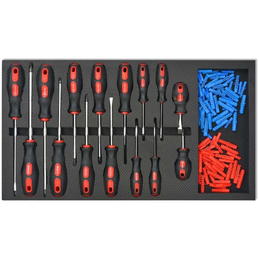 Carrello Portautensili Officina con 1125 Utensili Acciaio Rosso - Foto 8